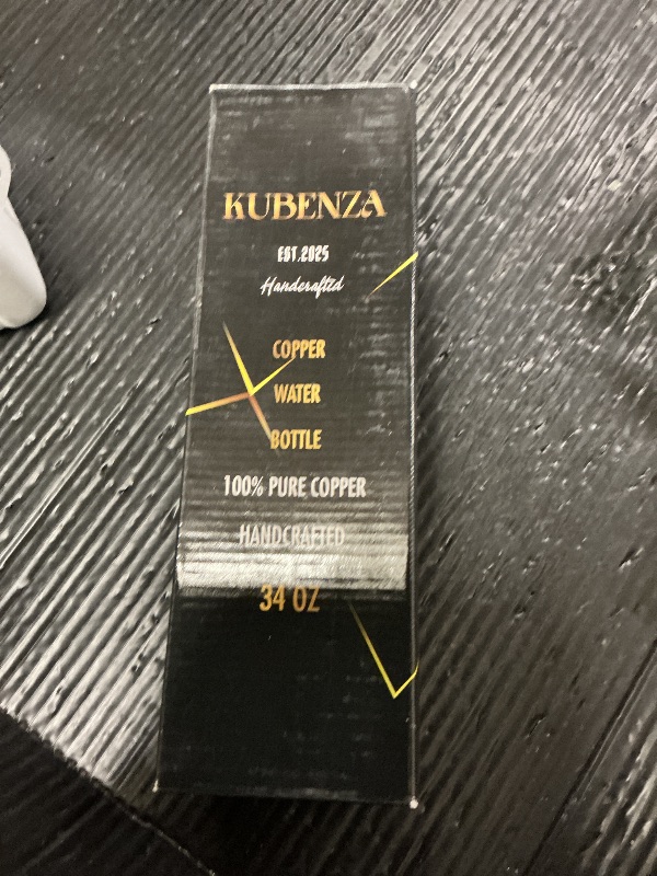 Photo 1 of 100% Pure Copper Water Bottle – Ayurvedic Copper Bottle for Drinking Water – 34 oz (1 Liter) – Handmade, Leak-Proof, BPA-Free, Eco-Friendly, Joint & Digestion Support, Yoga, Office & Daily Hydration