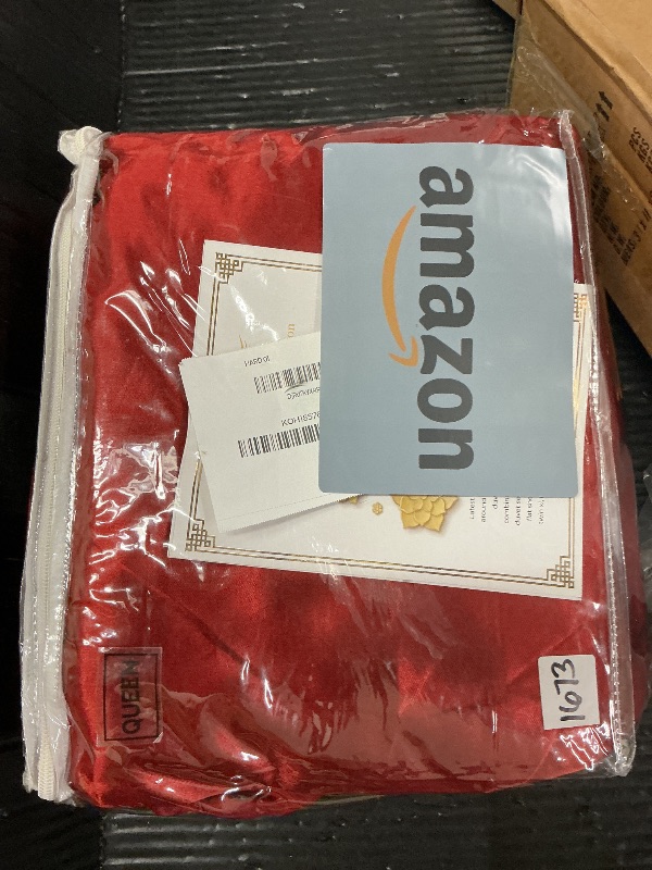 Photo 1 of Bedify Bedding 100% Pure Silk Satin Sheet Set, Queen Size, Burgundy: 4pcs (Fitted Sheet, Flat Sheet, 2X Pillowcases), 15" Deep Pocket, Cool Soft, Wrinkle Free, Fade Resistant