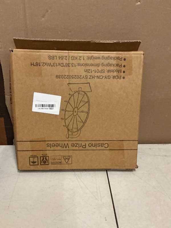 Photo 1 of 12 Inch 10 Slots Prize Wheel Spinner with Stand, Spinning Wheel for Prizes with Dry Erase Marker & Eraser, Portable Spin Wheel of Fortune Game Roulette Wheel for Home Parties, Carnival, Trade Show