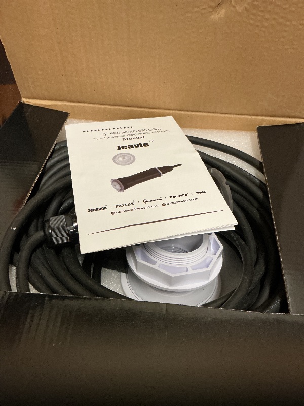 Photo 1 of Jeavle Pool Lights for Inground Pool, Direct Replacement for Pentair GloBrite, 1.5 Inch LED Color Inground Pool & Spa Light, IP68 Waterproof, AC12V, 50 ft Cord