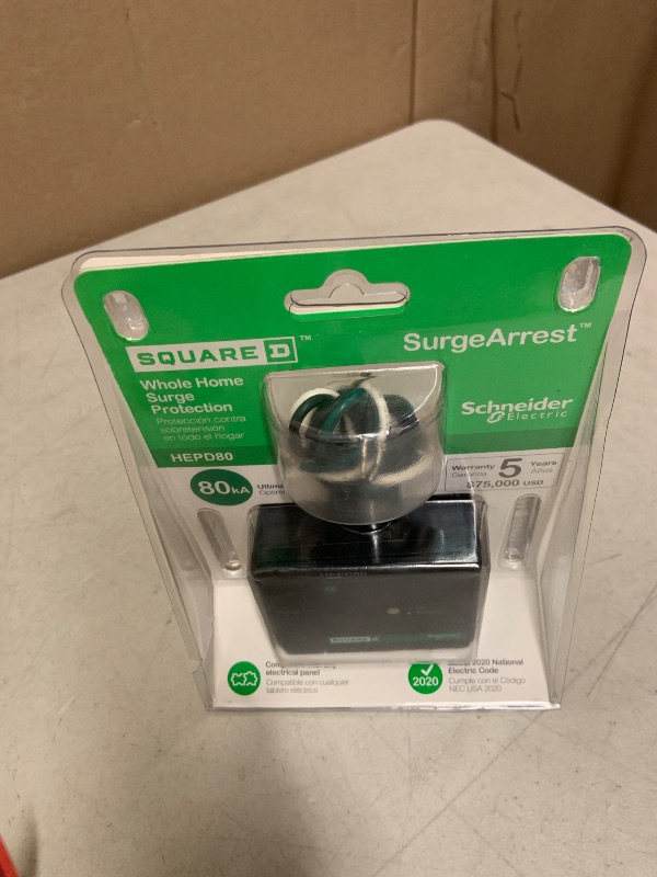 Photo 1 of Square D HEPD80 Universal Whole House Surge Protection Device, 1-Phase, 3-Wire for 120/240V, 80kA