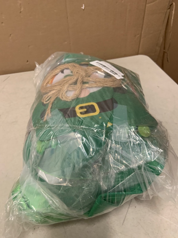 Photo 1 of 12 FT Skeleton St Patricks Day Outfit, 12ft Skeleton Costume Accessories Including 3D Leprechaun Hat with Golden Top, Vest, Beard , Tie, Banner, Garden Lawn St Patrick's Day Indoor Outdoor Decor