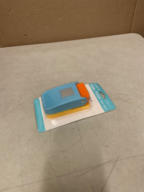 Photo 1 of 1X0.8inch Rectangular Postage Stamp Punch Ware Rectangle Craft Lever Punch Handmade Paper Punch for Crafting Scrapbooking Cards,DIY Cards Making Color by Random