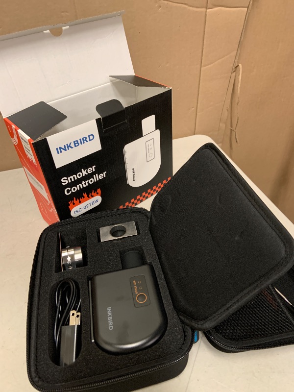 Photo 1 of Wi-Fi & Bluetooth BBQ Smoker Temperature Controller with Automatic Smoker Fan, INKBIRD ISC-027BW Grill Thermometer with 4 Probes for Big Green Egg, Kamado Joe, Primo, Vision Grill, Akorn Kamado, Weber