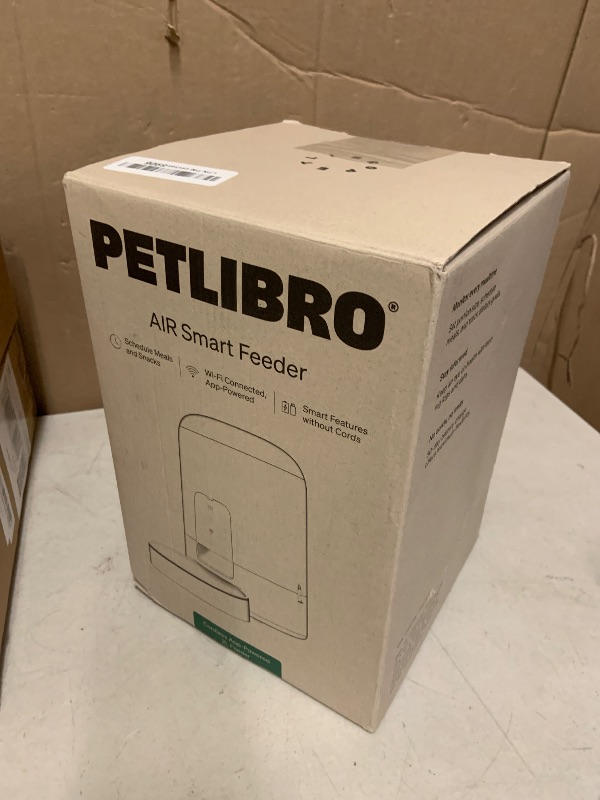 Photo 1 of PETLIBRO Automatic Cat Feeder, Wi-Fi Rechargeable Cats Food Dispenser Battery-Operated with 30-Day Life, AIR 2.4G Wi-Fi Timed Pet Feeder for Cats & Dogs, 2L Auto Cats Feeder, Black