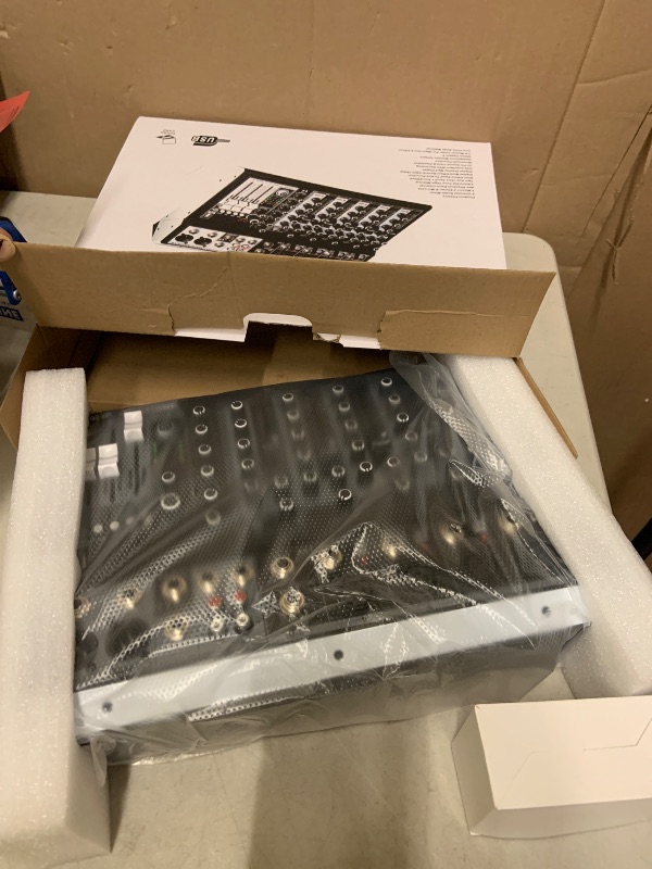 Photo 1 of 6 Channel Audio Interface Sound Board Mixing Console 16-Bit DSP DJ Mixer Audio Reverb Effect +48V Phantom Bluetooth Studio Audio Mixer For Karaoke Studio Streaming Recording