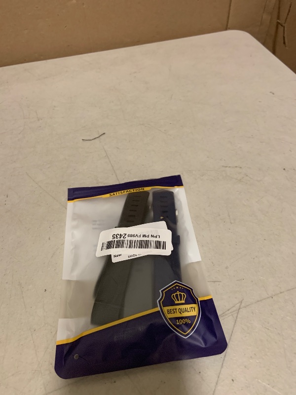 Photo 1 of 3 Pack Sport Bands Compatible with Fitbit Charge 2 Bands Women Men, Adjustable Replacement Strap Wristbands for Fitbit Charge 2 HR Small Large (Large, Black/Navy Blue/Gray)