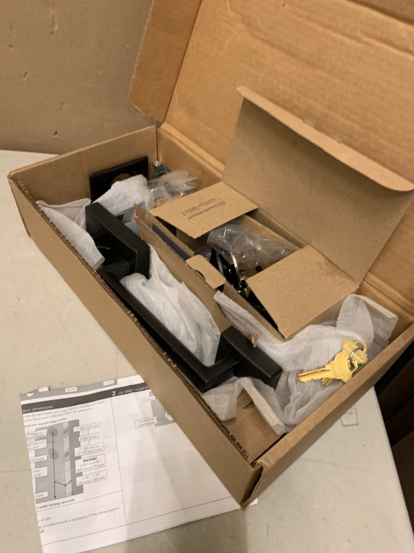 Photo 1 of SCHLAGE F60 CEN 716 Century Single Cylinder Handleset and Plymouth Knob, Aged Bronze