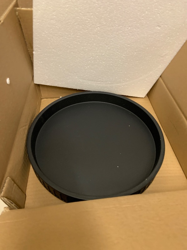 Photo 1 of 12in Decorative Tray for Coffee Table Tray Decor, Gray 100% Solid Concrete Decorative Round Tray for Kitchen, Living Room, Home Decor