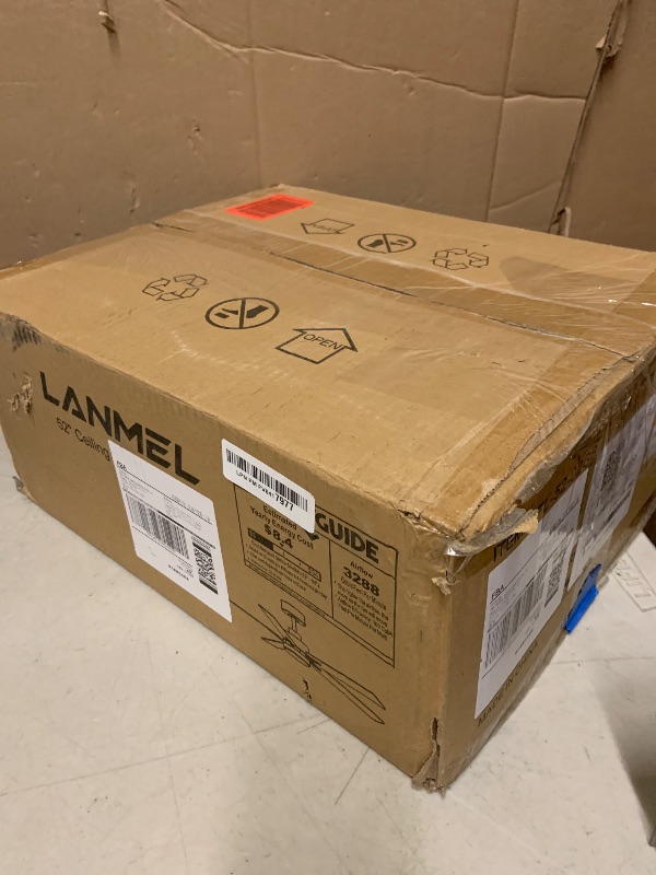 Photo 1 of LANMEL 52'' Black and Gold Ceiling Fans with Lights and Remote, 6 Speed Low Profile Modern Ceiling Fan with Quiet DC Motor for Indoor Outdoor Bedroom Living Room