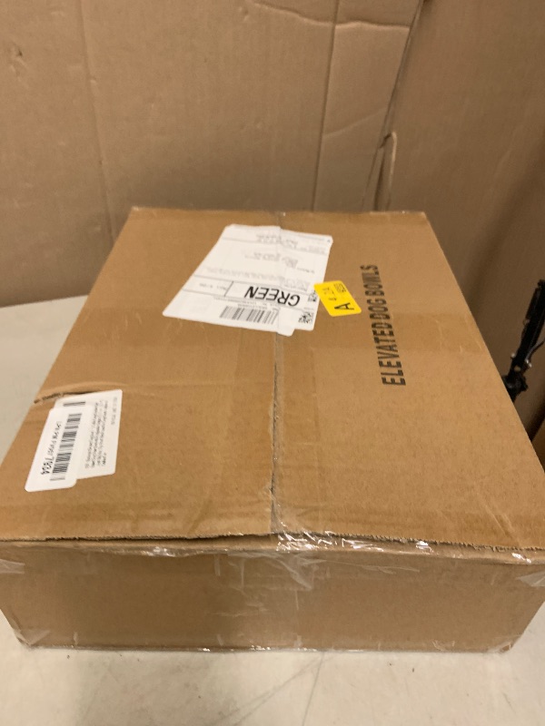 Photo 1 of 2 Gallon Elevated Large Dog Water Bowl, 4 Adjustable Height 10.5-15.8'' Raised Stainless Steel Bowl Stand with Anti-Slip Mat for Large Breed, Metal Dog Feeding Station for Relief Joint Pressure