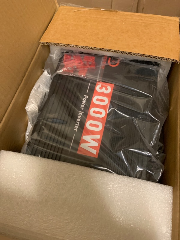 Photo 1 of 3000W Power Inverter 12V DC to 110V/120V AC Converter for RV/Truck/Boat/Camping/Off-Grid Solar Car Power Inverter Peak Power 6000W with 3 AC Outlets,USB & Type-C Port, Remote Controller & LCD Screen