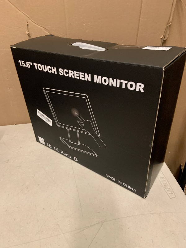 Photo 1 of NewHail 15.6" Touchscreen POS Monitor, 1920×1080 FHD IPS Display, 10-Point Capacitive Touch, with HDMI/VGA Input, Heavy Duty Metal Stand for Restaurant, Bar, Gym, Warehouse, and POS Systems