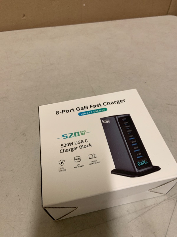 Photo 1 of 520W USB C Fast Charger Block, PD 3.1 100W 8 Port USB Charging Station, GaN ? Fast Charging Station for Multiple Devices, Laptop Wall Charger Compatible with iPhone 17/iPad/MacBook etc