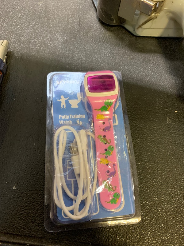 Photo 1 of SKYROKU Potty Watch for Toddler Girls – Magnetic Charging, 5 Timing Modes, Ultra-Long Standby, Cute Dinosaur Pattern, Music & Flash Reminders, Silicone Strap, Large Dial for Easy Use (Pink-White)