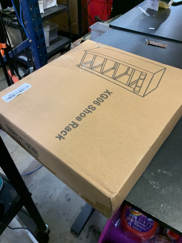 Photo 1 of Calmootey 5 Tier Shoe Rack Organizer,Portable Shoe Shelf with Nonwoven Fabric Cover for Closet Hallway,Bedroom,Entryway,Grey