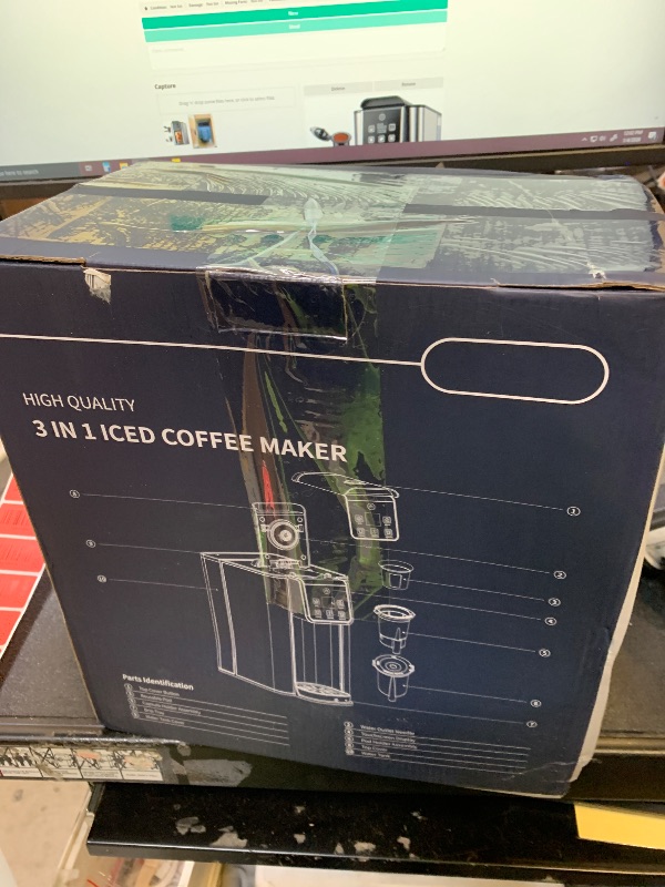 Photo 3 of KIDISLE Hot & Iced Coffee Maker with Bold Setting, Single Serve Coffee Maker for K Cup and Grounds, 6-14 Oz Brew Sizes, 50 Oz Removable Water Tank, One Cup Coffee Machine with Reusable Filter, Black