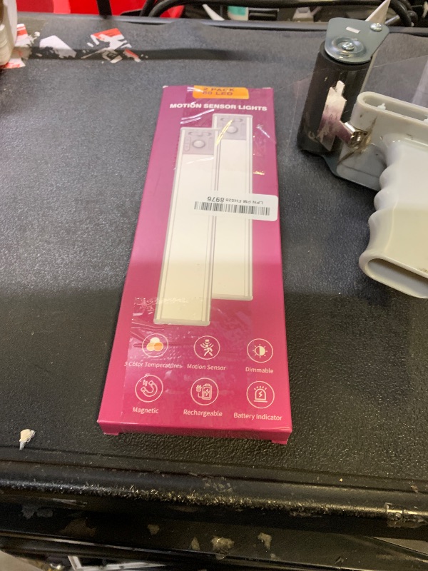Photo 1 of 10.5inch Under Cabinet Lighting with 3 Color Temps, 2 Pack Rechargeable Motion Sensor Lights Indoor, Dimmable Under Counter Lights for Kitchen, Closet