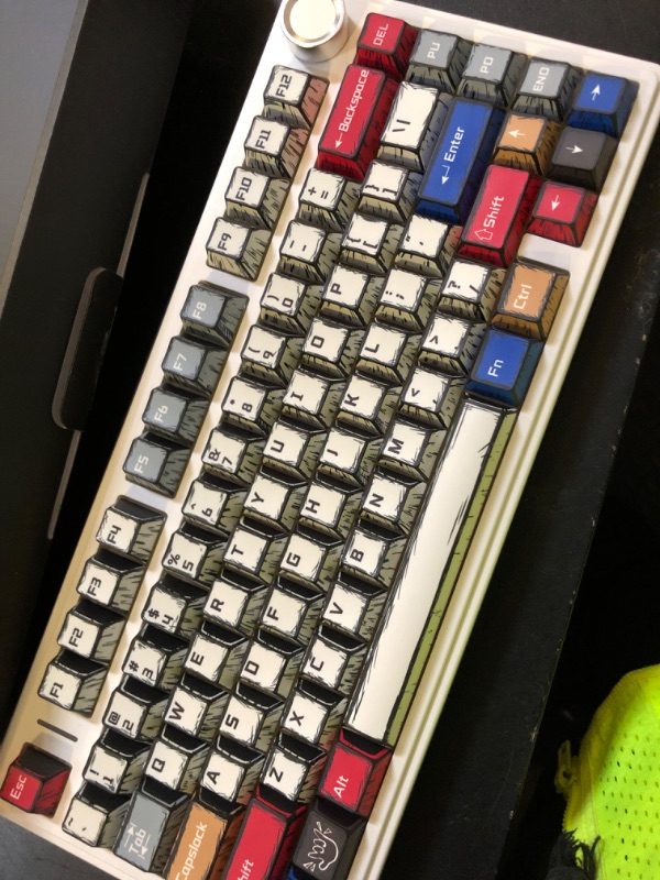 Photo 1 of Aula F75 Wireless Mechanical Keyboard,Creamy Keyboard with RGB Backlit Hot Swappable, 81 Keys 75% Layout Gaming Keyboard, Bluetooth/2.4GHz/Type-C, Creamy Sounding - Reaper Switches