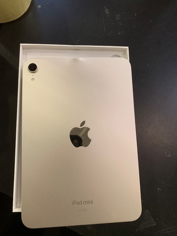 Photo 1 of Apple iPad mini (A17 Pro): Apple Intelligence, 8.3-inch Liquid Retina Display, 128GB, Wi-Fi 6E, 12MP Front/12MP Back Camera, Touch ID, All-Day Battery Life — Starlight