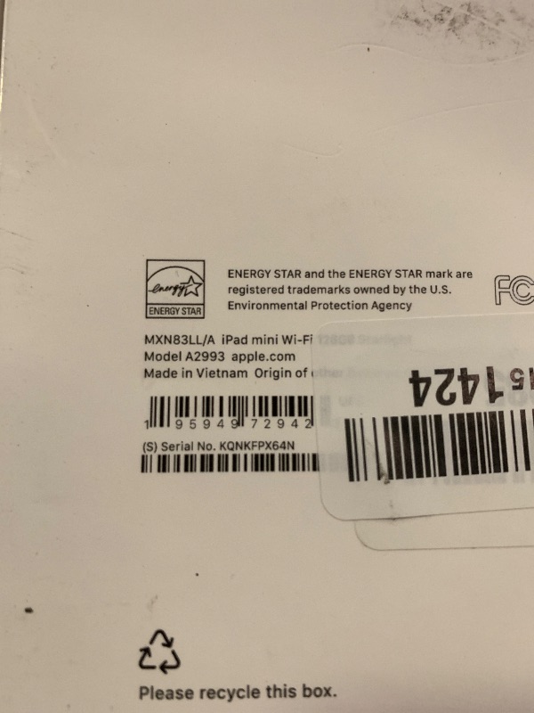 Photo 1 of Apple iPad mini (A17 Pro): Apple Intelligence, 8.3-inch Liquid Retina Display, 128GB, Wi-Fi 6E, 12MP Front/12MP Back Camera, Touch ID, All-Day Battery Life — Starlight