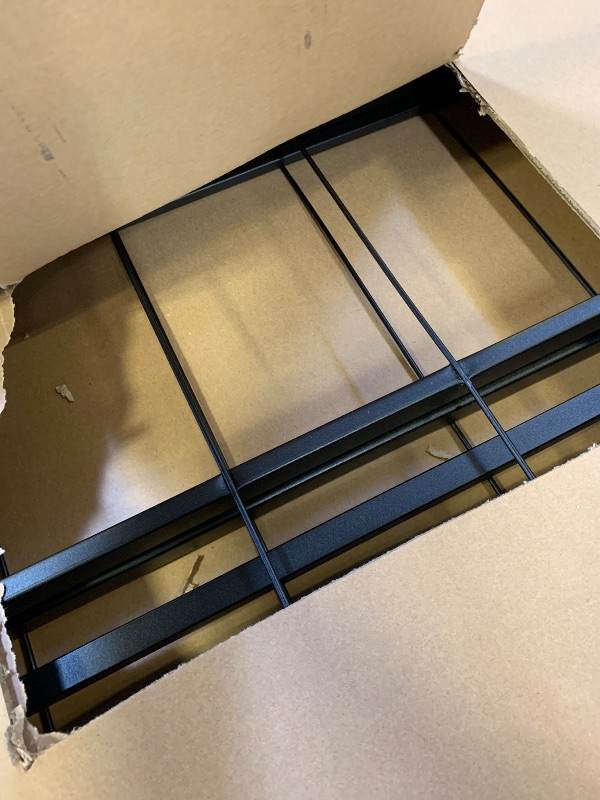 Photo 1 of Amazon Basics Bed Frame with Storage, Foldable Metal Platform, Sturdy Steel, No Box Spring Needed, 18 Inches High, Tool-Free Setup, King Size, Black