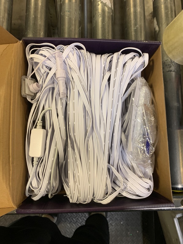 Photo 1 of POOFZY Permanent Outdoor Lights for House,200ft RGB+IC Smart Outdoor Decor, 50 Scene Modes,App/Remote Control,for Christmas,Halloween,Daily & Holiday Party Decor,House Roof Lighting