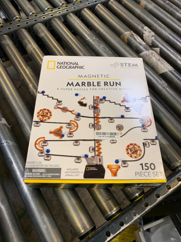 Photo 1 of **USED* National Geographic Magnetic Marble Run - STEM Building Set for Kids & Adults with Magnetic Track & Trick Pieces & Marbles for Building A Marble Maze, STEM Project (Amazon Exclusive)