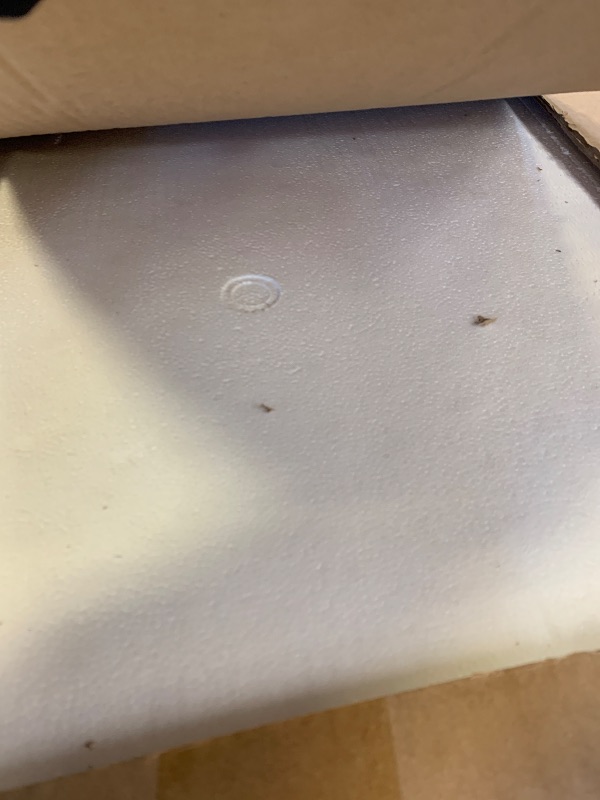 Photo 1 of 46" Sintered Stone Dining Table, Modern Horse Belly Type White Kitchen Table with Sturdy Metal Legs, Durable & Scratch-Resistant Surface for Dining Room/Kitchen/Office?Chairs not Included? (46 inch)