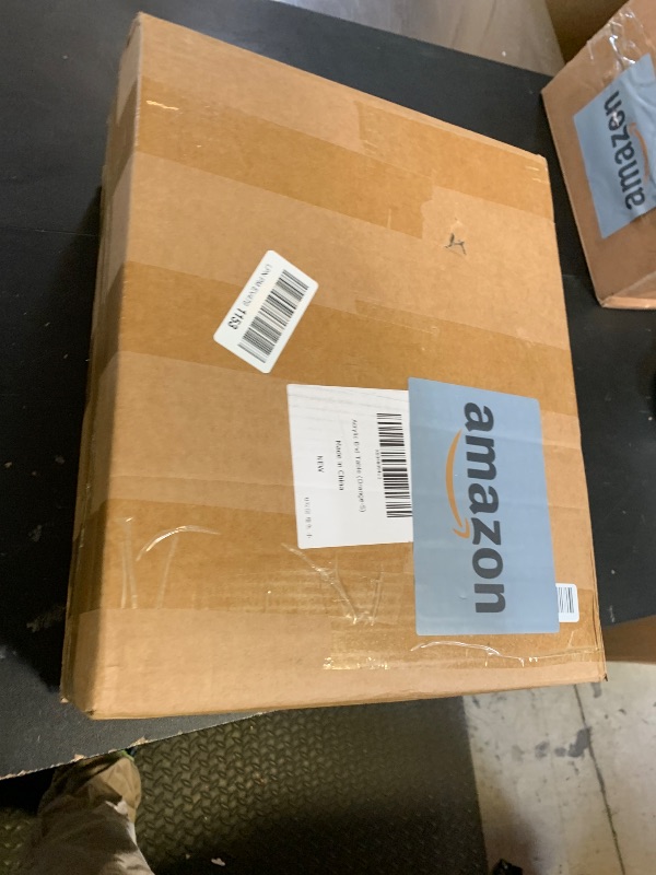 Photo 1 of Acrylic End Table Record Player Table with Storage Shelf Clear Side Table Nightstand, Orange