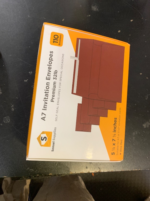 Photo 1 of 110 5x7 Burgundy Invitation Envelopes - for 5x7 Cards - A7 - (5 ¼ x 7 ¼ inches) - Perfect for Weddings, Graduation, Baby Shower - 120 GSM - Peel, Press & Self Seal - Square Flap