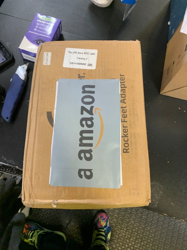 Photo 1 of Sportneer Adjustable Rocker Feet Adapters for Indoor Cycling Trainer, 4 Pack with 8 Squash Balls, Anti-Slip and Shock-Absorbing Stability Kit for Smart Bike Trainers