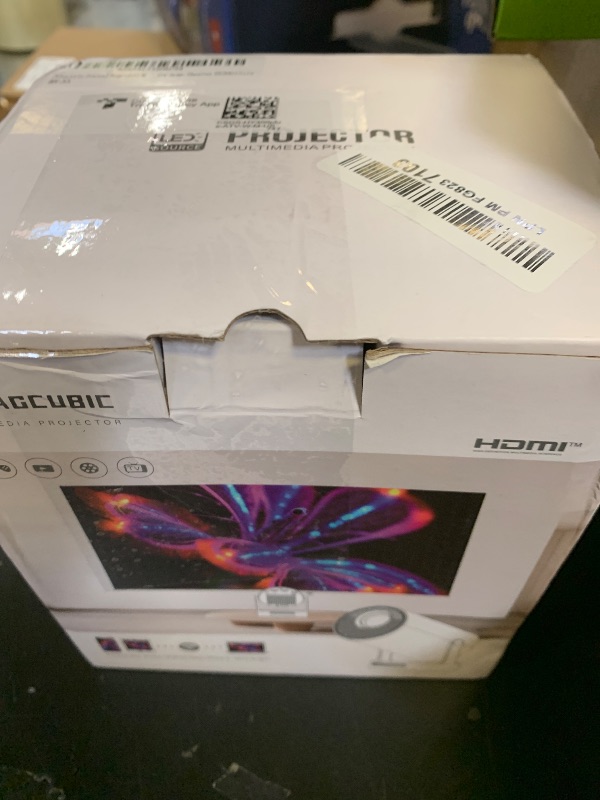 Photo 1 of ?Electric Focus?Magcubic Mini Projector 4K Support, Portable Projector with WiFi 6 and Bluetooth 5.4, Smart Proyector, 5W Soundbase Speaker, 180°Rotation for Home Theater