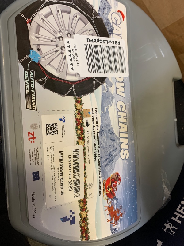 Photo 1 of Snow-Chains Auto Fixing 1 Min Quick Fit Easy Installation Tire-Chains, Christmas Gifts for Safety, Universal Emergency Tire Traction Chain for Passenger Car and SUV - Set of 2 (XM-130)