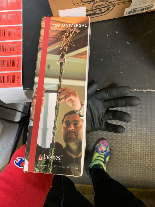 Photo 1 of Tree Nest Universal Christmas Tree Topper Supporter Holder Fits All Base Types for Live Christmas Tree and Artificial Christmas Tree Halloween Christmas Garden Treetop Decoration Must-Haves