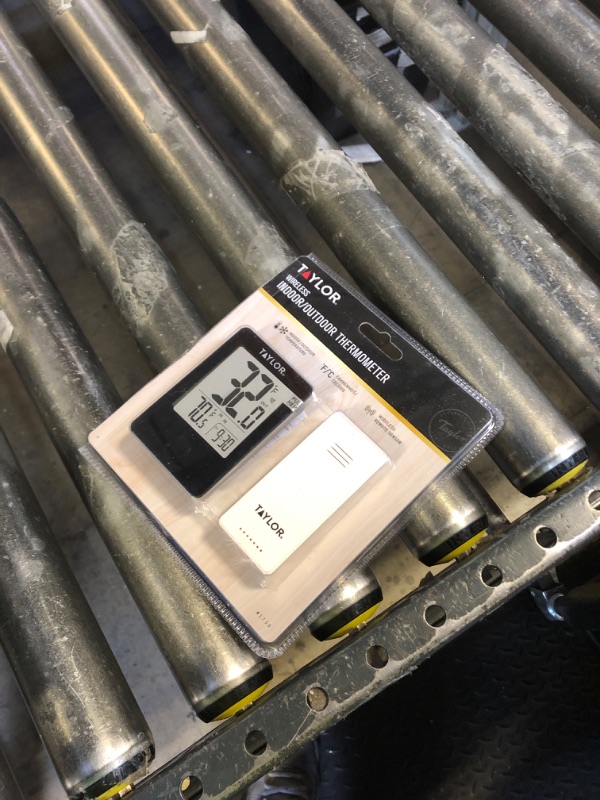 Photo 1 of Taylor Wireless Digital Indoor Outdoor Thermometer, Easy to Read Numbers for Patio, Pool, and Indoor Areas, LCD, Black