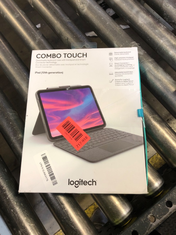 Photo 1 of Logitech Rugged Combo 4 Touch Keyboard Case with Trackpad and Smart Connector for iPad (10th Generation) - Classic Blue