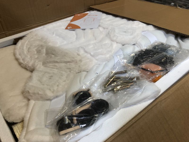 Photo 1 of Heybly Cat Tree with Litter Box Enclosure for Indoor Big Cat, Cat Tower for Large Cats 20lbs Heavy Duty, Modern Cat Condo Furniture with Scratching Posts, Rustic Brown HCT110SR