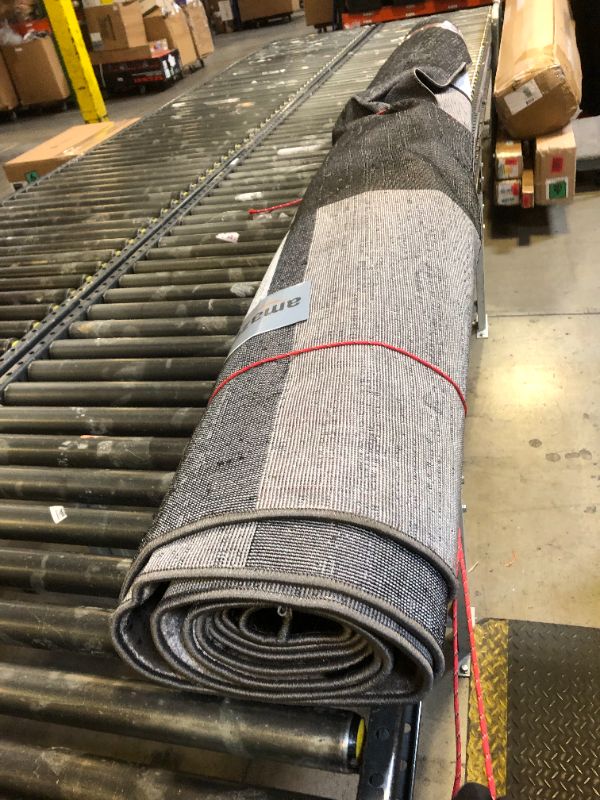 Photo 1 of Rugshop Modern Geometric Gray Area Rug, Fade-Resistant Carpet for Large Living Room, Dining Room, or Open Space, 10' x 14'