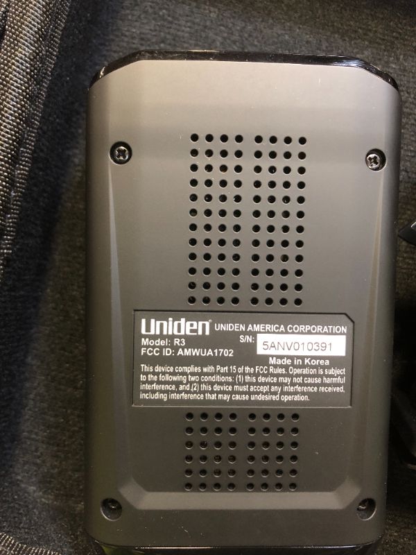 Photo 1 of Uniden R3 EXTREME LONG RANGE Laser/Radar Detector, Record Shattering Performance, Built-in GPS w/ Mute Memory, Voice Alerts, Red Light & Speed Camera Alerts, Multi-Color OLED Display , Black