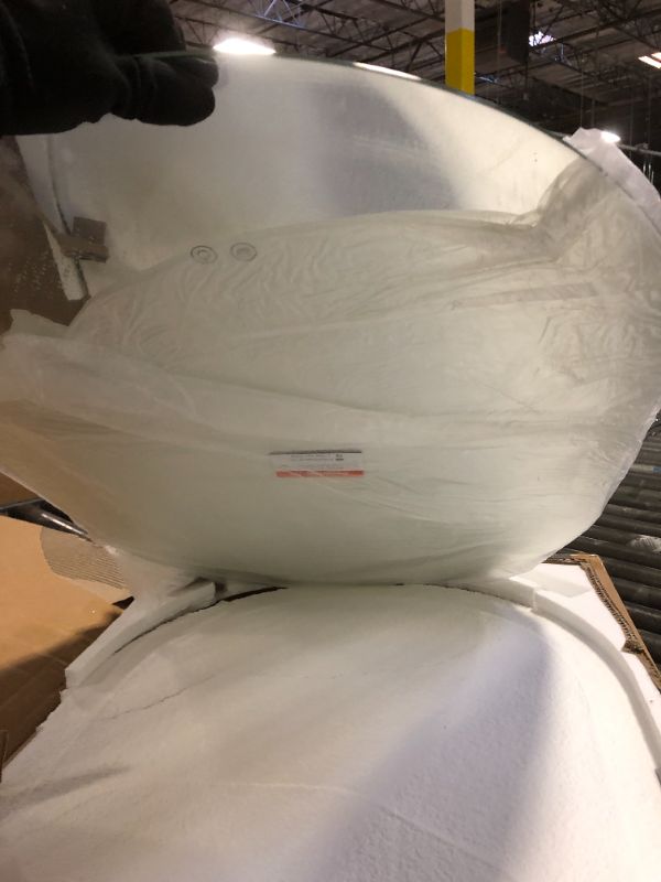 Photo 1 of Keonjinn 24 x 36 Inch Oval LED Mirror with Backlit, Pill-Shaped Backlit Mirror Bathroom with HD Tempered Glass, UL-Listed Driver, 3000K/4500K/6500K, Defogging, Lighted Mirrors for Bathroom Wall