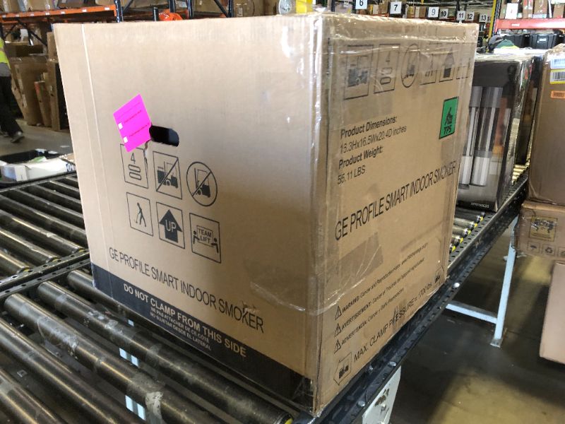 Photo 1 of GE Profile™ Smart Indoor Pellet Smoker, with Active Smoke Filtration, 5 Smoke Control Settings, WiFi Connected, Electric, Countertop BBQ Appliance, Black