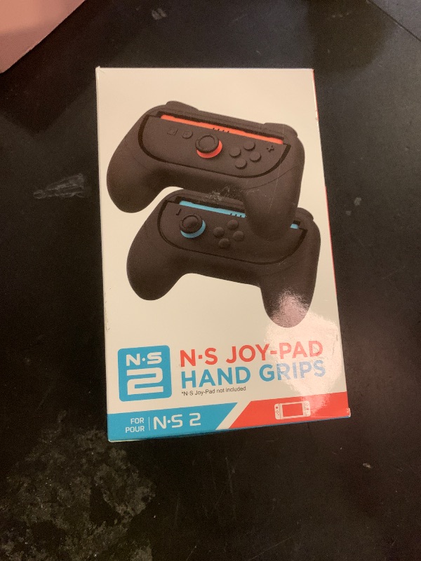 Photo 1 of [Switch 1/2 Compatible] FASTSNAIL Grips for Nintendo Switch 2(2025)/1&OLED for Joy-Con 2, Wear-Resistant & Anti-Slip Controller Grips Handle Kit, Switch 2 Joypad Holder Accessories (Black,Black)
