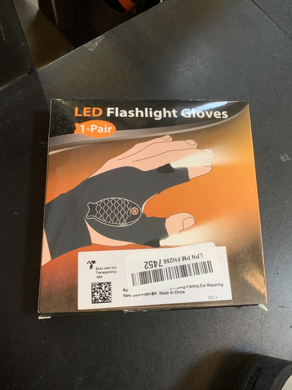 Photo 1 of HANPURE Rechargeable LED Flashlight Gloves Stocking Stuffers for Adults Men Christmas Birthday Gift Idea for Dad Husband Him Boyfriend Car Guy Waterproof Lighted Gloves for Repairing Fishing Camping