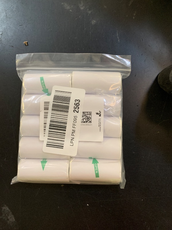 Photo 1 of 10 Rolls Mini Printer Sticker Paper Refill for Most Mini Thermal Printers, 57 x 25mm for T02/M02 Thermal Sticker Paper Rolls for Study Notes Photos Journals Memo Lists