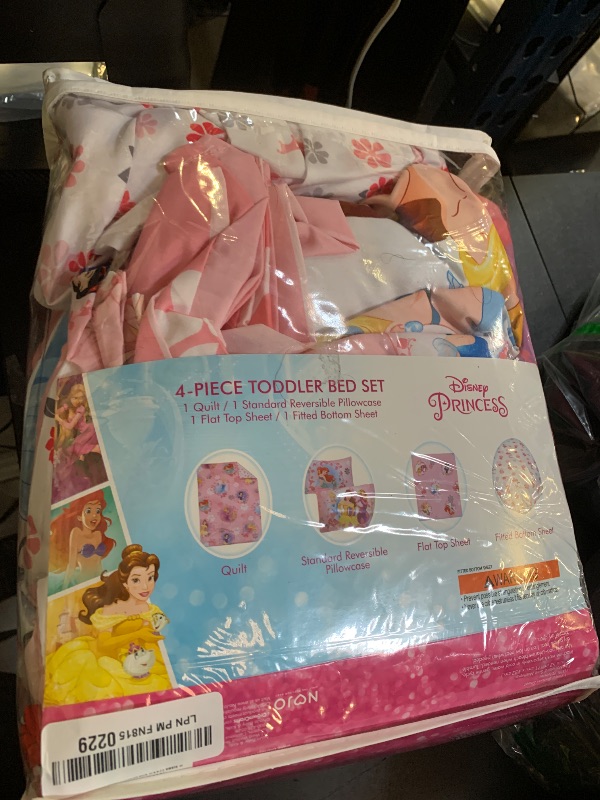 Photo 1 of Disney Pretty Princess Toddler Bed, 4 Piece Set, Pink