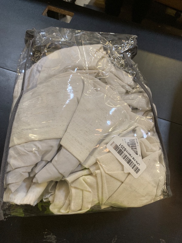 Photo 1 of 102 Inches Long Pinch Pleated Linen Blackout Curtains for Bedroom Back Tab Track Memory Trained Shape Farmhouse Light Blocking Curtains 102 Inch Length for Living Dining Room Darkening Drapes Cream