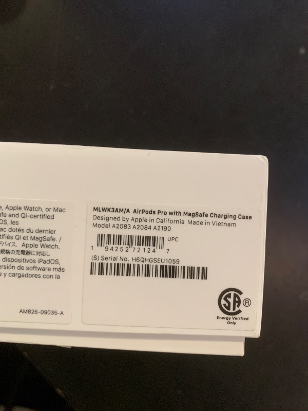 Photo 1 of Apple AirPods Pro (1st Generation) with MagSafe Charging Case