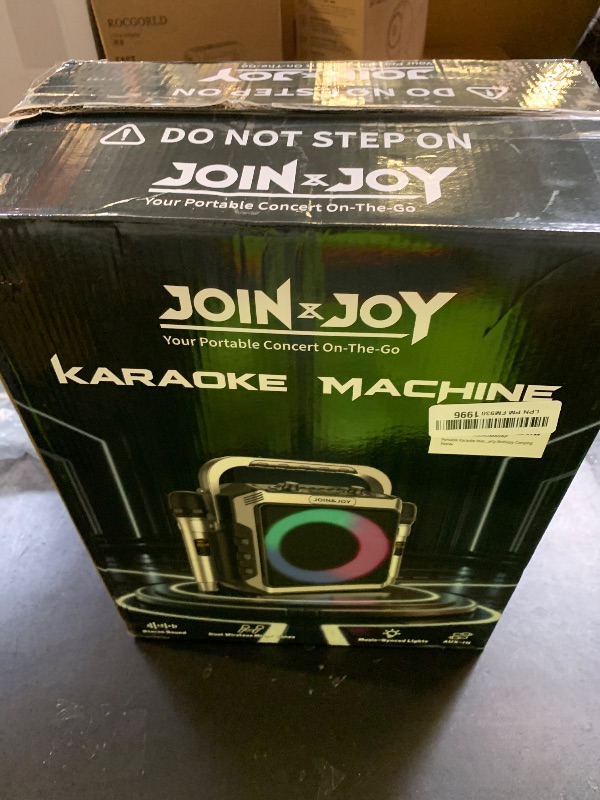 Photo 1 of Portable Karaoke Machine, with Wireless Microphones, Bluetooth Party Speaker with LED Lights, Loud Subwoofer, USB/AUX, Outdoor Karaoke Speaker for Adults & Kids, Home & Party