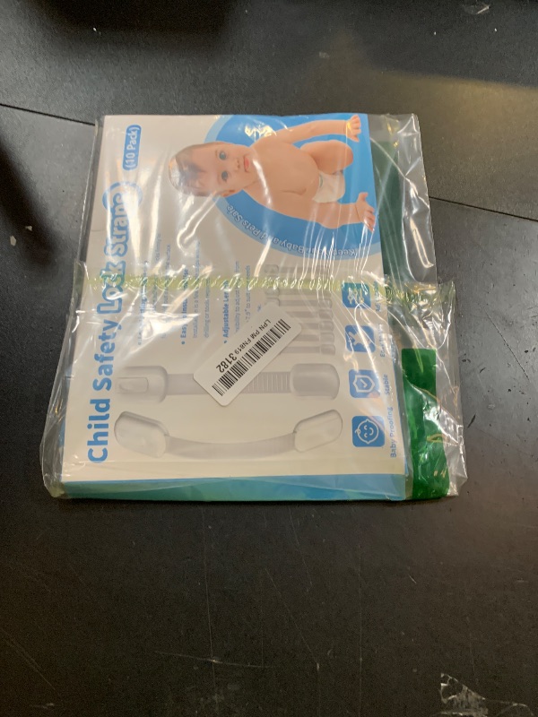 Photo 1 of 10 Pack Cabinet Locks Baby Proofing, Child Proof Cabinet Locks with 3M Adhesive - Easy Installation with Adjustable Straps, Multi-Purpose Child Safety Latches for Drawers Fridge Trash Cans Toilets